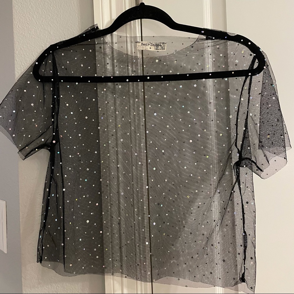Iridescent and Mesh Top